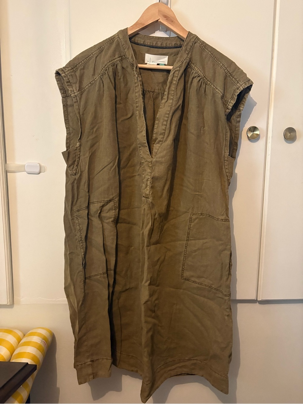 Anthropologie Green Mini Dress